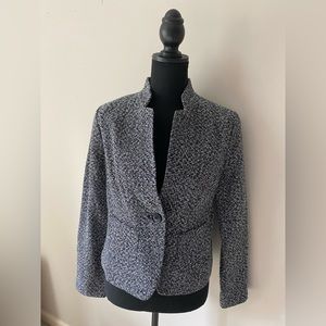 Liz Claiborne black and white patterned jacket